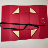 Boîte cadeau pliable écologique pour vin avec ruban en satin, logo personnalisé, emballage haut de gamme à couvercle rabattable pour vin et champagne, OEM ODM