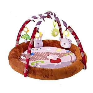 Alfombra de juego colorida para bebés con juguetes colgantes, cojín suave no tóxico para el tiempo de juego infantil y la siesta - Product Image 1