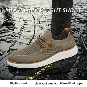 Chaussures décontractées pour hommes, style rétro sportif, design cool, antidérapantes, légères, avec bande élastique, baskets Oxford à semelle plate, en maille tissée - Product Image 2