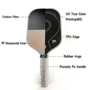 <span class=keywords><strong>Raquette</strong></span> de <span class=keywords><strong>pickleball</strong></span> en fibre de carbone T700 la plus vendue, durable et de qualité supérieure, épaisseur 16 mm, thermoformée Toray - Product Image 3