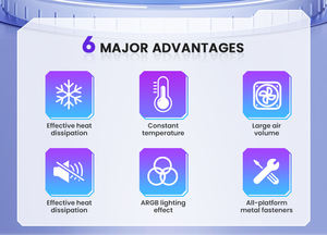 Pendingin Udara <span class=keywords><strong>CPU</strong></span> TK100 120mmARGB 4 Pipa Panas 220W TDP Kipas PWM Senyap <span class=keywords><strong>Intel</strong></span> LGA 1700/1200/1151 untuk Casing Komputer Gaming PC AM4 - Product Image 4
