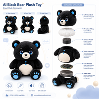 Oso de Peluche Interactivo con IA, Suave, de Poliéster, Educativo, Personalizable