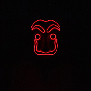 Los adultos de luz de neón en EL alambre de máscara vestido espeluznante purga Halloween de miedo - Product Image 2