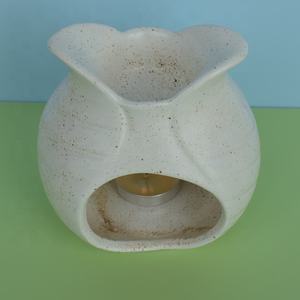 Bougeoir en céramique personnalisé, écologique, brûleur d'encens blanc, photophore, poêle à encens aux huiles essentielles en porcelaine - Product Image 2