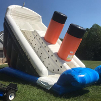 Nouveau design PVC utilisation commerciale pas cher type château gonflable géant glissière titanic à vendre