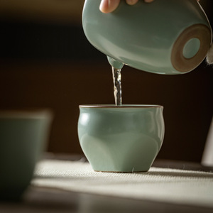 Taza de Té Pu'er de Porcelana Tianqing Ru Kiln, Taza Individual para Degustación, Taza Maestra de Cerámica, Juego de Té Kung Fu - Product Image 3