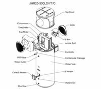 JIADELE-Chauffe-eau sanitaire mono-bloc résidentiel 200L/300L, avec pompe à chaleur air-eau tout-en-un