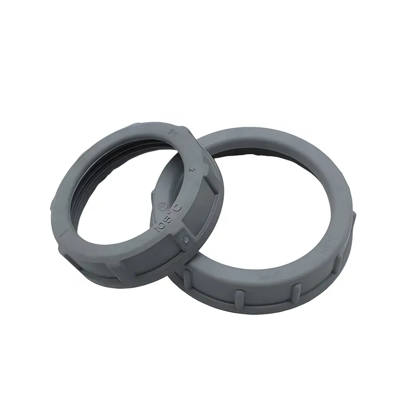 Plastic Rigid Insulating Bushings Thermoplastic Insulated Conduit Fittings PVC Threaded End Cap