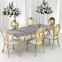 Miroir rectangulaire mobile avec dessus en verre en acier inoxydable haut de gamme mode extérieur jardin événements fêtes hôtels table mariage