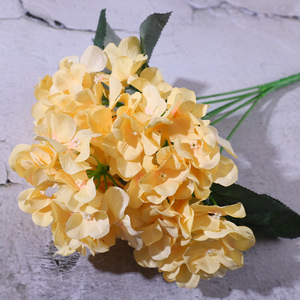 Flores de Hortensia Artificiales de Seda, Alta Simulación, Decoración para Bodas, Rosa, Amarillo, Rojo - Product Image 4