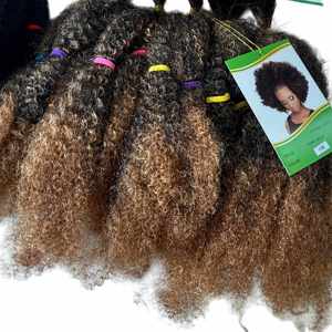 Extensions de cheveux afro synthétiques en vrac de 14 pouces, tissage simple, torsades crépues, qualité supérieure, mèches pour tresses au crochet - Product Image 6