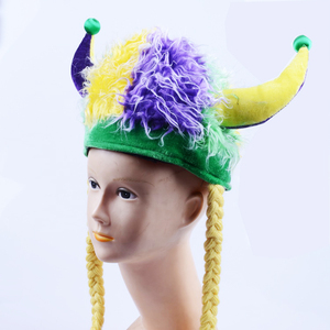 Halloween Unisex Adulto Divertido Disfraz Sombrero <span class=keywords><strong>WKD</strong></span> Carnival Jester Sombrero Con Dos Cuernos - Product Image 4