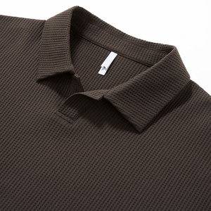 In magazzino pronto per la spedizione Streetwear all'ingrosso Logo personalizzato gabbiano-colletto Waffle maniche lunghe <span class=keywords><strong>Polo</strong></span> - Product Image 1