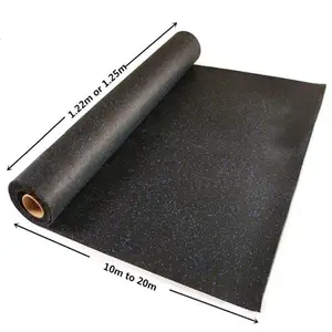 Epdm equipamento de borracha para academia 20mm, tapete de borracha preta para piso de borracha