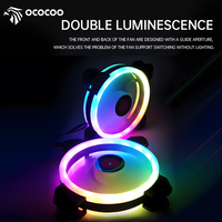 OCOCOO ER01 Venta caliente ARGB LED ventilador de refrigeración 5V 4Pin PWM Desktop Gaming PC Case Cooler para ordenador disipador de calor
