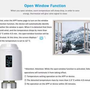Vanne thermostatique programmable WiFi TYSH, vanne thermostatique numérique intelligente pour <span class=keywords><strong>radiateur</strong></span> Tuya Zigbee - Product Image 3