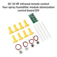 Module de contrôle d'atomisation pour humidificateur à 4 jets, télécommande infrarouge RF 5V DC, carte de contrôle d'atomisation DIY, atomiseur ultrasonique, interface Type C