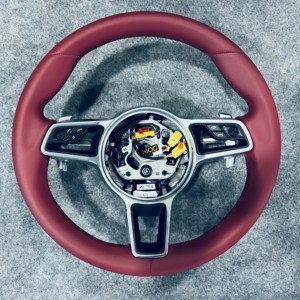 Vente directe d'usine, adapté aux modèles <span class=keywords><strong>Porsche</strong></span> Panamera Cayenne Macan Cayman <span class=keywords><strong>GT4</strong></span> Boxster 718 981 911 GT, volant en fibre de carbone - Product Image 2