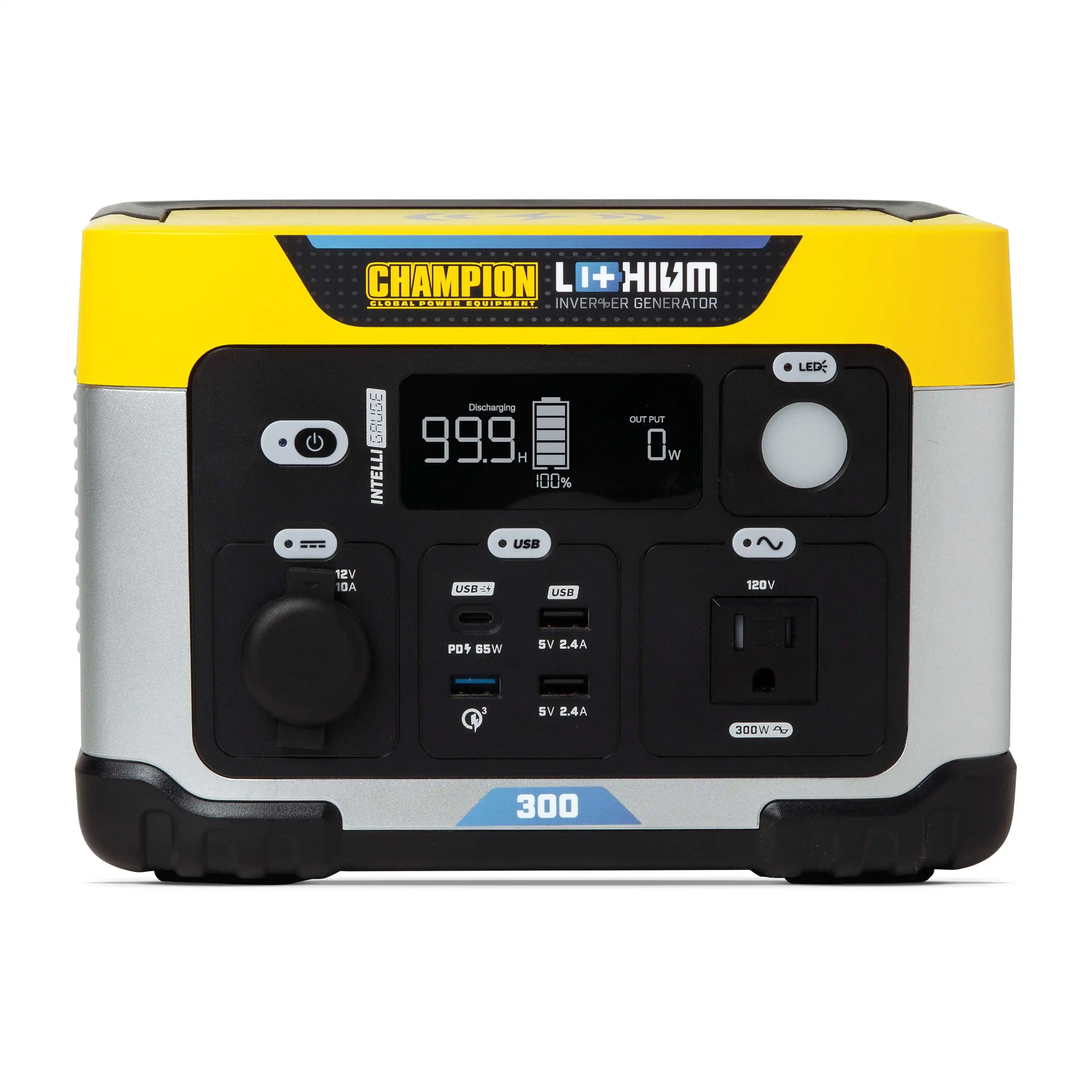 Champion 285Wh Portable Lithium-Ion Solar Generator Power Station