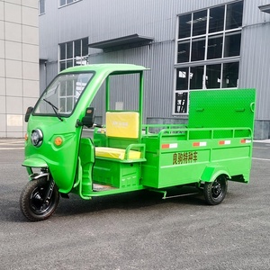 <span class=keywords><strong>Camion</strong></span> à quatre godets personnalisé Décharge d'ordures l'assainissement de l'environnement Baril suspendu Nettoyage Tricycle électrique - Product Image 1