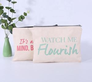 Bolsas de cosméticos de viaje de algodón orgánico RPET personalizadas de Vietnam, Material de lona respetuoso con el medio ambiente, estuches de marca ODM/OEM con logotipo personalizado - Product Image 2
