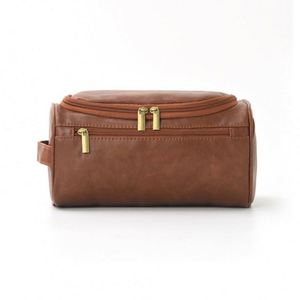 Sac de rangement pour articles de toilette en cuir PU écologique de haute qualité pour hommes, à suspendre dans la salle de bain, options personnalisables, utilisation pour les cosmétiques en voyage - Product Image 4