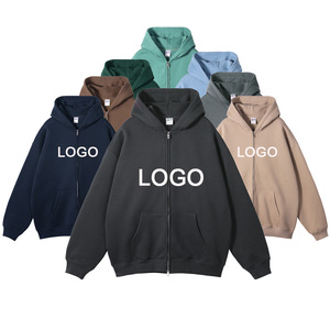 Logotipo personalizado Sudadera con capucha Algodón Invierno Ajuste suelto Cuello con capucha Impresión digital Patrón sólido - Product Image 2