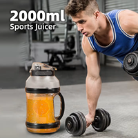 2000ml Tritan Drinks Draadloze Elektrische USB Sapcentrifuge Smoothie Eiwitpoeder Mengmachine Verse Sapcentrifuge Draagbare Blender