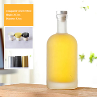 Mini Bouteilles de Vin en Verre Plat Crâne 375ml 500ml 50ml 700ml 200ml, Étanche, en Cristal, pour Porte-Bouteilles, Whisky, Parfum, Tequila, Alcool