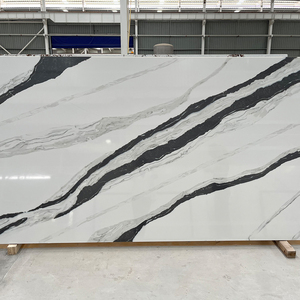 Goldtop 5008 Panda trắng calacata Quartz slab OEM/ODM quarzo Zero silicon cho khách sạn hiện đại nhà bếp Vanity đầu bàn - Product Image 2