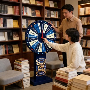 Accesorios para Puesto de Carnaval, <span class=keywords><strong>Rueda</strong></span> <span class=keywords><strong>Giratoria</strong></span> Eléctrica para Sorteo de Lotería, <span class=keywords><strong>Rueda</strong></span> de la Fortuna Digital con Luces - Product Image 3