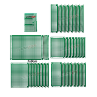 Kit prototype de circuit imprimé étamé double face 34 pièces Circuit universel Perf Board DIY 2X8 3X7 4X6 5X7 7x9 cm FR4 Development Board