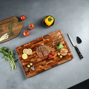 Planche à découper/à découper en bois d'acacia à grain fin personnalisé écologique bloc <span class=keywords><strong>de</strong></span> <span class=keywords><strong>boucher</strong></span> <span class=keywords><strong>de</strong></span> grande taille avec poignée <span class=keywords><strong>pour</strong></span> une utilisation en <span class=keywords><strong>cuisine</strong></span> - Product Image 2