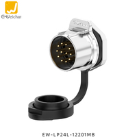 Connecteur industriel étanche LP24 IP67 35A 25A 500V circulaire 2-24 broches mâle/femelle pour commande de servomoteur CNC