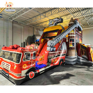 Equipo de lucha contra incendios Castillo inflable Cama de salto Tobogán Juguetes inflables para niños Equipo de juego al aire libre Fuerte inflable - Product Image 4