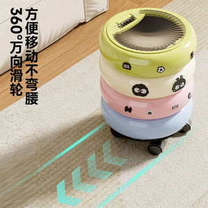 Cubo de basura con forma de donut, gran capacidad, con ruedas, tapa de apertura a presión, para sala de estar, dormitorio, uso en interiores - Product Image 3