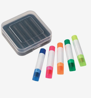 Lot de 5 stylos surligneurs en cire, cadeau promotionnel avec logo personnalisé, impression sérigraphique, commande en gros, directement de l'usine