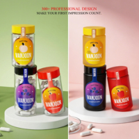 Nouvelles bouteilles en verre hermétiques de 100 ml, 120 ml, 140 ml avec couvercle à vis, pots à pilules et capsules pour l'emballage de poudres de vitamines et de produits de santé
