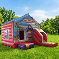 WINSUN Château Gonflable Pirate Personnalisé en PVC Ignifuge et Imperméable pour Enfants, Combo Trampoline d'Extérieur pour Amusement