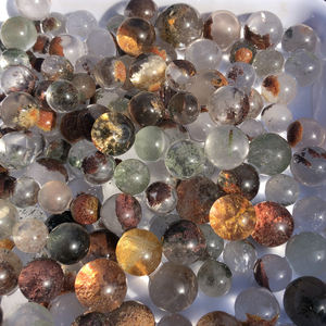 Al por mayor de la piedra preciosa natural de cristal esfera curación claro cuarzo Phantom/<span class=keywords><strong>fantasma</strong></span> bola de cristal - Product Image 3