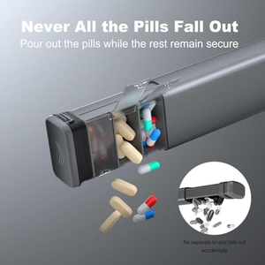 7-Day Magnetic Aluminum Pill <b>Box</b> Modern Design Customizable Compartment Size Portable Sealed Medicine <b>Storage</b> Injection Technics - Product Image 4