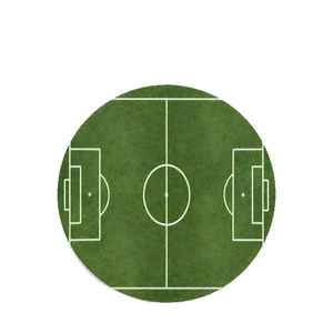 Sous-verres en bois avec motif terrain de football, sous-verres de 4 pouces pour la décoration de table sur le thème du sport, fournitures pour fêtes d'anniversaire - Product Image 4