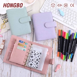Agenda de Presupuesto Hongbo, la Más Vendida, Sin Pedido Mínimo, 18 Colores, A7, Cuero Saffiano Epi, Anillas Doradas de 25 mm, para Presupuestar (Disponible en A6 y A5) - Product Image 1