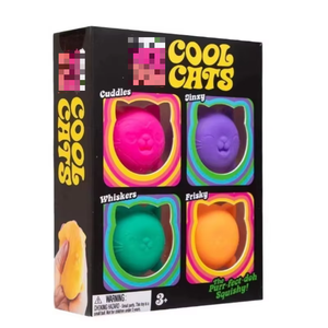Nuevo Juguete Sensorial Antiestrés de Rebote Lento 4 en 1 Cool Cat, Ideal para Aliviar el Estrés - Product Image 1