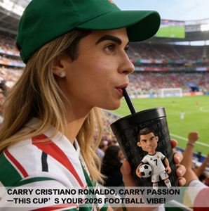 ZREGGUR Vente en gros <span class=keywords><strong>de</strong></span> gobelets à boisson en acier inoxydable isolés <span class=keywords><strong>de</strong></span> 12 oz, gobelet <span class=keywords><strong>de</strong></span> stade CR7, équipement pour fans <span class=keywords><strong>de</strong></span> football, inspiré des stars du football - Product Image 2