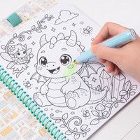 Kit de coloriage aquarelle personnalisable DIY, portable, pour enfants, papier artistique