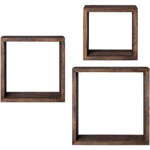 Étagère murale en bois en forme <span class=keywords><strong>de</strong></span> cube, étagères flottantes carrées, décoration murale rustique, boîte murale, organisateur <span class=keywords><strong>de</strong></span> rangement pour la maison et le <span class=keywords><strong>bureau</strong></span> - Product Image 3