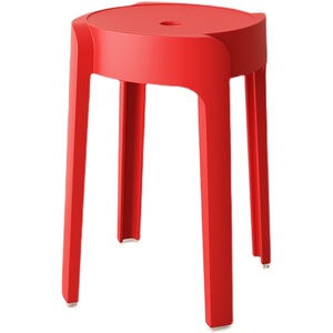 Nordic Style Round Plastic <b>Stool</b> Thickened Stackable Home Chair High <b>Stool</b> - Product Image 5