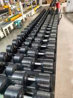 Haltères réglables à plaques pour entraînement de force, options de 50 à 110 lb, pour salle de sport à domicile et équipement de fitness commercial