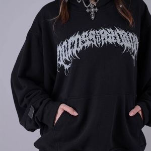 Sudadera con capucha personalizada de alta calidad polar diseño de gran tamaño logotipo propio Impresión digital moda mujer sudaderas con capucha de manga larga - Product Image 3